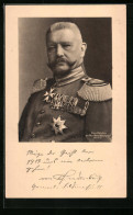 AK Paul Von Hindenburg, Der Generalfeldmarschall In Uniform Mit Orden Behangen  - Historische Figuren