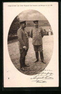 AK Paul Von Hindenburg, Der Generalfeldmarschall Gemeinsam Mit Dem Kaiser, Fotografiert Von Der Kaiserin Im Juli 1915  - Personajes Históricos