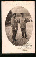 AK Paul Von Hindenburg, Der Generalfeldmarschall Neben Dem Kaiser, Aufgenommen Von Der Kaiserin Im Juli 1915  - Personajes Históricos