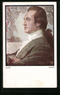 Künstler-AK Johann Wolfgang V. Goethe, Seitliche Darstellung Des Dichters  - Schrijvers