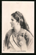 AK Milena, Portrait Der Prinzessin Von Montenegro  - Familias Reales