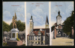 AK Ingolstadt, Kriegerdenkmal, Rathaus Und Altes Schloss  - Ingolstadt