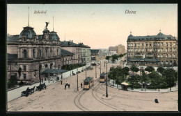 AK Mainz, Strassenbahnverkehr Vor Dem Bahnhof  - Mainz