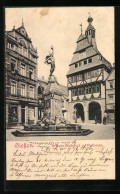 AK Giessen, Rathaus Mit Geschäft Und Kriegerdenkmal  - Giessen