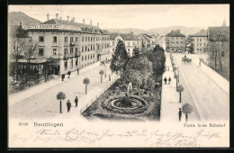 AK Reutlingen, Partie Beim Bahnhof Mit Hotel Kronprinz  - Reutlingen