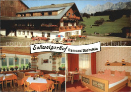 72393252 Ramsau Dachstein Steiermark Schweigerhof Gastraum Zimmer Ramsau Am Dach - Autres & Non Classés