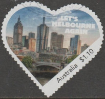 AUSTRALIA - DIE-CUT-USED 2020 $1.10 Let's Melbourne Again After Covid - Usati