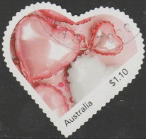 AUSTRALIA - DIE-CUT-USED 2020 $1.10 "MyStamps" - Heart - Valentines Day - Gebraucht