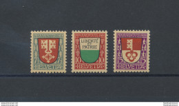 1919 SVIZZERA,  Pro Juventute - Stemmi Cantonali, N° 173/75 - 3 Valori , MNH** - Other & Unclassified