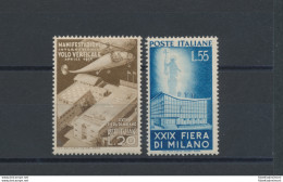 1951 Italia - Repubblica  , Fiera Di Milano, 2 Valori , N° 657/58 , MNH** - Autres & Non Classés