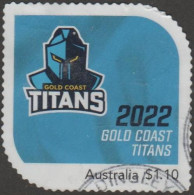 AUSTRALIA - DIE-CUT-USED 2022 $1.10 NRL Gold Coast Titans - Bit Crushed At Top - Usati