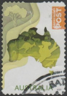 AUSTRALIA - DIE-CUT-USED 2023 Non Denomination Stamp - Map Of Australia - Used Stamps