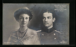 AK Prinz Ernst August Und Prinzessin Victoria Luise Im Portrait  - Familias Reales