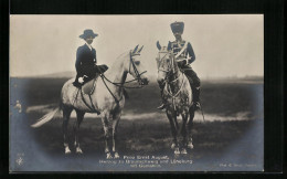 AK Prinz Ernst August Zu Braunschweig Mit Gemahlin Bei Einem Ausritt  - Royal Families