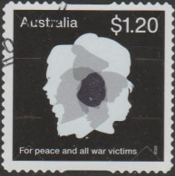 AUSTRALIA - DIE-CUT-USED 2023 $1.20 Poppies Of Remembrance - White - For Service And Sacrifice - Gebraucht