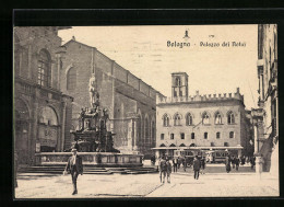 AK Bologna, Palazzo Dei Notai, Strassenbahn  - Tramways