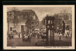 AK Berlin, Potsdamer Platz Mit Leipzigerstrasse Und Strassenbahn  - Tramways