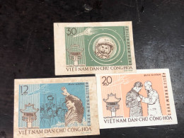 VIET  NAM  NORTH STAMPS-print Test Imperf 1963-(titov Visiting Vietnam )1 Pcs  3 STAMPS Good Quality - Viêt-Nam