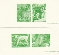 " LES JEUNES ANIMAUX DOMESTIQUES " Sur 2 Gravures Officielles De 2006 N° YT 3897 à 3900 (= BF 96) Parfait état. A Saisir - Postdokumente