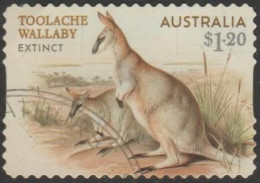 AUSTRALIA - DIE-CUT-USED 2023 $1.20 Extinct Mammals - Toolache Wallaby - Gebraucht