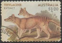 AUSTRALIA - DIE-CUT-USED 2023 $1.20 Extinct Mammals - Thylacine - Gebruikt