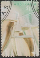 AUSTRALIA - DIE-CUT-USED 2024 $1.50 Special Occasions - Champagne Flutes - Gebruikt