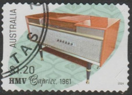 AUSTRALIA - DIE-CUT-USED 2024 $1.20 Retro Audio - 1961 HMV Caprice - Oblitérés
