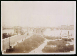 Fotografie Brück & Sohn Meissen, Ansicht Budapest, Margarethen-Brücke Mit Strassenbahn, Dampfer Am Ufer Der Donau  - Plaatsen