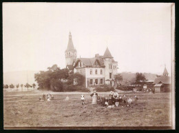 Fotografie Brück & Sohn Meissen, Ansicht Aussig, Ferdinandshöhe Mit Villa Und Kirchturm  - Places