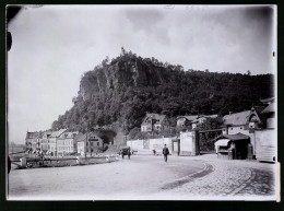 Fotografie Brück & Sohn Meissen, Ansicht Bodenbach, Schäferwand & Uferstrasse  - Places