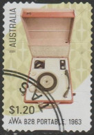 AUSTRALIA - DIE-CUT-USED 2024 $1.20 Retro Audio - 1963 AWA B28 Portable Record Player - Used Stamps