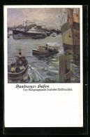 Künstler-AK Otto Amtsberg: Hamburg, Szene Aus Dem Hafen  - Amtsberg, Otto