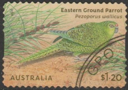 AUSTRALIA - DIE-CUT-USED 2024 $1.20 Australian Ground Parrots - Eastern Parrot - Gebraucht