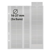 Lindner Multi Collect Blätter, Für 5 Euro-Kursmünzsätze, MU40 (5er Pack) Neu - Materiale