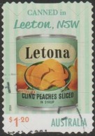 AUSTRALIA - DIE-CUT-USED 2024 $1.20 Nostalgic Tinned Fruit Labels - Letona Peaches, Leeton, New South Wales - Usati