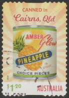 AUSTRALIA - DIE-CUT-USED 2024 $1.20 Nostalgic Tinned Fruit Labels - Amber Glow Pineapple, Cairns, Queensland - Usati