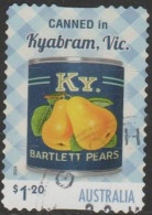 AUSTRALIA - DIE-CUT-USED 2024 $1.20 Nostalgic Tinned Fruit Labels - KY. Pears, Kyabram, Victoria - Used Stamps