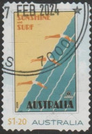 AUSTRALIA - DIE-CUT-USED 2024 $1.20 Gert Sellheim Travel Posters - Sunshine And Surf - Gebruikt