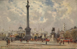 71033789 London [Handschriftlich] Trafalgar Square National Gallery - Other & Unclassified