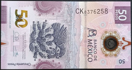 MEXICO $50 ! SERIES CK 6-DEC-2023 ! Galia Bor. Sign. AXOLOTL POLYMER NOTE Mint BU Crisp Read Descr. For Notes - Mexiko