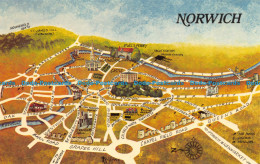 R153564 Norwich. Map. Jarrold. Cotman Color - Wereld