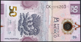 MEXICO $50 ! SERIES CK 6-DEC-2023 ! Jonathan Heat Sign. AXOLOTL POLYMER NOTE Mint BU Crisp Read Descr. For Notes - Mexique