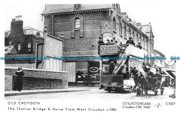 R154145 Old Croydon. The Station Bridge And Horse Tram West Croydon. RP - Wereld