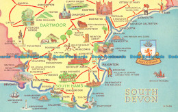 R154146 South Devon. A Map. Bamforth - Wereld