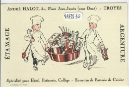 TROYES- PUBLICITE - HALOT MENAGE- SPECIALITE POUR HOTEL- PATISSERIE- COLLEGE- ILLUSTRATION - Troyes