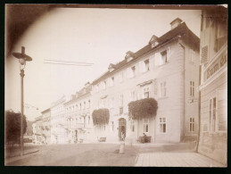 Fotografie Brück & Sohn Meissen, Ansicht Marienbad., Strassenpartie Mit Goethe-Haus  - Plaatsen