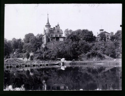 Fotografie Brück & Sohn Meissen, Ansicht Grimma I. Sa., Blick über Den Teich Zur Gattersburg  - Places