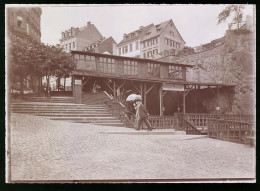 Fotografie Brück & Sohn Meissen, Ansicht Karlsbad, Partie Am Schlossbrunnen  - Lugares