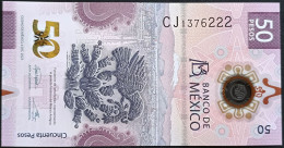 MEXICO $50 ! SERIES CJ1376222 ANGEL # 6-DEC-2023 !  AXOLOTL POLYMER NOTE Mint BU Crisp Read Descr. For Notes - Mexiko