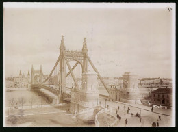 Fotografie Brück & Sohn Meissen, Ansicht Budapest, Blick Auf Die Elisabethbrücke, Erzebet Hid  - Orte
